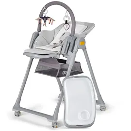 Kinderkraft 2in1-Babyliege und Kinderhochstuhl LASTREE in Grau
