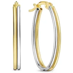 Isabel Bernard Creolen Rivoli Flori - 585 gold 14 Karat Gold, Silber Damen 