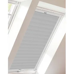 Dachfensterplissee SUNLINES "StartUp Style Crepe", grau (grau, weiß), B:97,4cm H:115,9cm, Obermaterial: 100% Polyester, Plissees, mit Führungsschienen
