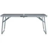 vidaXL Klappbarer Campingtisch Grau Aluminium 60 x 40 cm