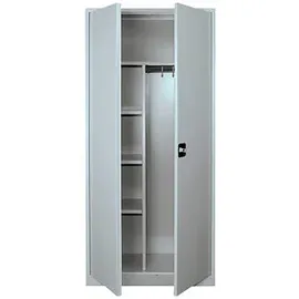 Lüllmann Putzmittelschrank 545520 lichtgrau 80,0 x 38,3 x 180,0 cm, aufgebaut, 1 St.