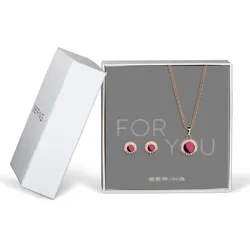 Bering Damen Schmuckset ForYou 427-707-Purple Edelstahl roségold