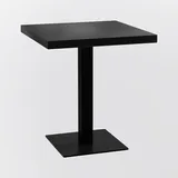 big möbel gmbh Bistrotisch 70x70 cm | Dunkle Holzoptik | Gusseisen Gestell Gastro Tisch