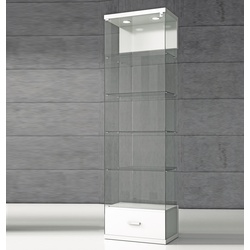 Glasvitrine mit Schublade und Beleuchtung JT-VE60C