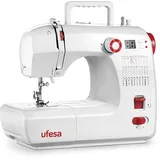 Ufesa SW3003 Nähmaschine mit 30 Stichen, LCD-Display, 2 Geschwindigkeiten, Nählicht, Pedal/Manueller Schalter, 12 V Leistung