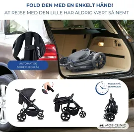 Mobiclinic Mobiclinic® kids, 3-rad-kinderwagen, Agnes, Geländereifen, Einhandlenker, 5-punkt-gurtsystem, Rückentasche, Sportlicher stil, Ein-klick-faltmechanismus, Xxl-korb, Bis zu 22 kg