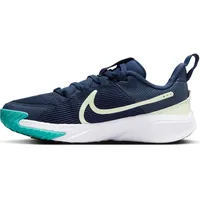 Nike Star Runner 4 NN (PS) Sneaker, Midnight Navy/Volt