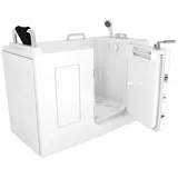 AcquaVapore Badewanne Sitzbadewanne Senioren Wanne mit Tür S07-C-R 140x76cm, (1-tlg), mit Ablaufgarnitur weiß