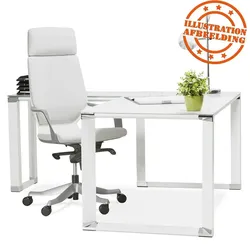 Kadima Design Winkelschreibtisch 170x160cm  L-Form platzsparend ergonomisch modern  Melaminholz  weißer Computertisch