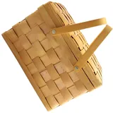 CHILDWEET Korb Mit Deckel Natürliches Rattan Gewebt Picknickkorb Für Jungen Und Mädchen Honigfarbe 1 Stück