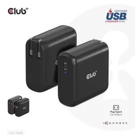 Club 3D Club3D Reiseladegerät 100 Watt GAN-Technologie, USB-IF TID-zertifiziert, Einzel