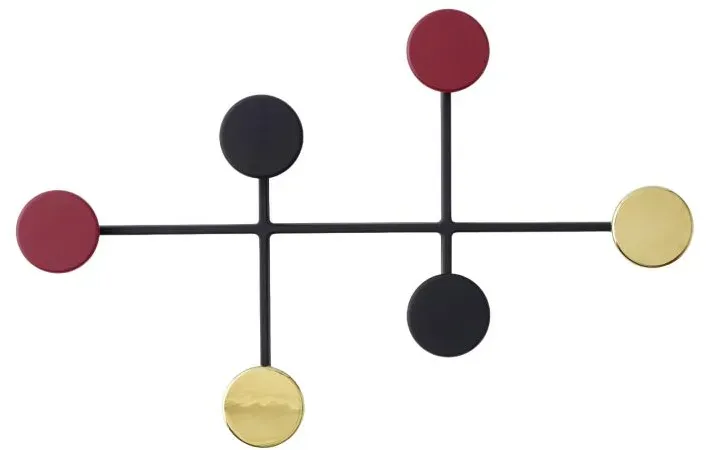 Audo Afteroom Kleiderhaken Medium Black/Brass