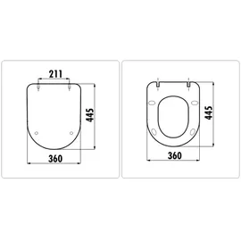 Creavit Wand-WC mit WC-Sitz Weiß
