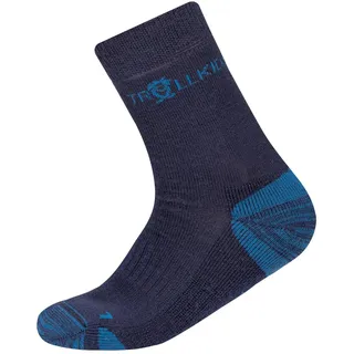 TROLLKIDS 2er-Set: Trekkingsocken Preikestolen, in Dunkelblau - 35-38