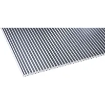 Gutta Hohlkammerplatte Zebra Anthrazit 4000 mm x 980 mm x 16 mm Polycarbonat