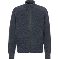Boss Strickjacke "Kalandrio", Herren, Gr. XXL, blau (dunkelblau404), Strick, Obermaterial: 100% Baumwolle, unifarben, casual, regular fit hüftbedeckend, Langarm eingesetzt,Raglanärmel Rippbündchen, Strickjacken, mit kontrastfarbigem Reißverschluss