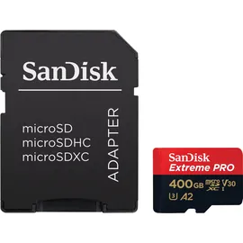 SanDisk Extreme Pro microSDXC UHS-I U3 V30 A1 400 GB + SD-Adapter