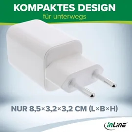 InLine Power Delivery + Quick Charge USB Netzteil, 33W, USB-A + USB-C, weiß