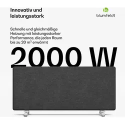 Blumfeldt ThermaTouch Konvektor | 2.000 W | elegantes Design | Touch-Bedienung | bis 20 m2 Dunkelgrau
