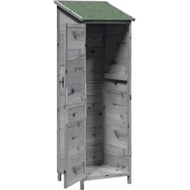 vidaXL Gartenhaus 0,60 x 0,56 m Grau