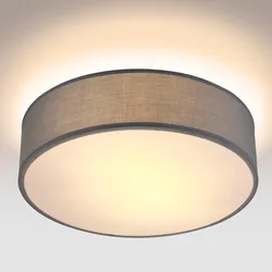 Deckenlampe Grau Stoff Ø38cm