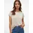 Vero Moda VMLAVA PLAIN SS TOP LUREX STRIPE Beige XL