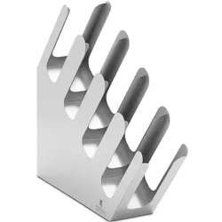 Royal Catering Becherspender - 4 Fächer - geneigt - Edelstahl -