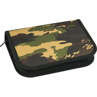 Eberhard Faber Federmäppchen befüllt Camouflage grün 32-teilig, 19,6 x 13,2 cm