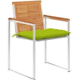 vidaXL Gartenstuhl 4 St. mit Kissen 4 x 4 x 4 cm grün