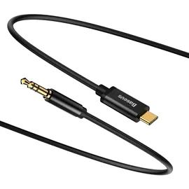 Baseus USB-C auf 3,5 mm 1,2 m Schwarz