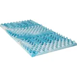 MyComfy 7-Zonen Matratzen-Topperkern mit Eierschalen-Schnitt, Schaumstoffplatte, 140 x 200 cm, 6 cm hoch, ohne Bezug, in vielen Größen