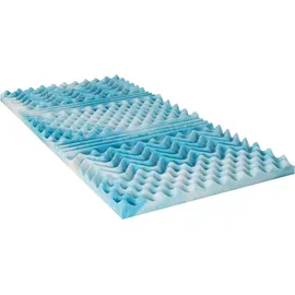 MyComfy 7-Zonen Matratzen-Topperkern mit Eierschalen-Schnitt, Schaumstoffplatte, 140 x 200 cm, 6 cm hoch, ohne Bezug, in vielen Größen