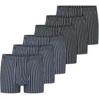 SCHIESSER Retro Short / Pant gestreift blau / schwarz XXL 6er Pack