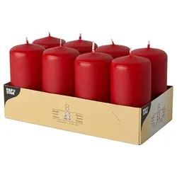 PAPSTAR 48 Stumpenkerzen Ø 50 mm · 100 mm rot