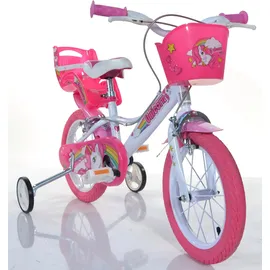 DINO BIKES Unicorn 14 Zoll RH 25 cm weiß/rosa