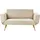 Beliani Schlafsofa Stoff Beige SAARELA