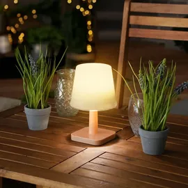 esotec Solarleuchte Kunststoff H=21 cm 3000K warmweiß IP44 102912 braun