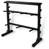 CCLIFE Kurzhantelständer Hantelablage Hantelständer Kurzhantelablage Langhantelablage schwarz 41 cm x 100 cm x 94 cm