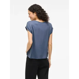 VILA Viellette S/S Satin Top - Noos Blau XL