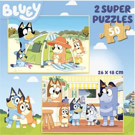Educa Bluey Holzpuzzles 2x50 Teile