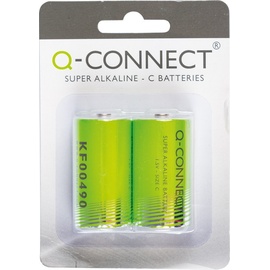 Q-CONNECT 2 x C Einwegbatterie Alkali