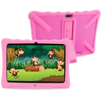 DWO EUROPETM Tablet 10 Zoll 2 GB RAM + 32 GB ROM Quad Core Android mit Silikonhülle für Kinder (Rosa)