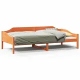 vidaXL Massivholzbett 90 x 200 cm Braun