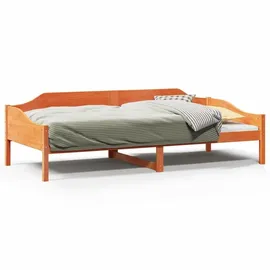 vidaXL Massivholzbett 90 x 200 cm Braun