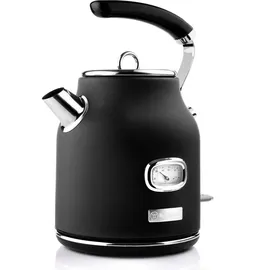 Westinghouse Retro Frühstücks-Set schwarz 2-tlg. mit 4-Schlitz Toaster