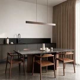 LUCANDE Mylosh 1-flg. dimmbar 110 cm Modern / Braun