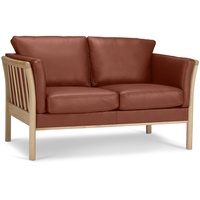 Nordic Collection Sofa Aya Leder Braun Cognac 2-Sitzer