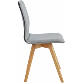 Guido Maria Kretschmer Home & Living Esszimmerstuhl "Dalea", schwarz (schwarz, grau, eichefarben), B:45cm H:91cm T:55cm, Kunstleder;weicher Webstoff mit feiner Struktur aus 100% Polyester, GUIDO MARIA KRETSCHMER HOME & LIVING, Stühle, Esszimmerstuhl, im 2er, 4er oder 6er-Set, Küchenstuhl