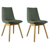 Andas Esszimmerstuhl »Ramon«, (Set), 2 St., Chenille, mit Massivholzbeinen, verschiedene Stoffe