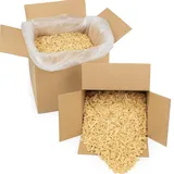 karton-billiger | Hackschnitzel 100 Liter Holzhackschnitzel Rindenmulch, Mulch für den Garten Einstreu, Hochbeete, Streu, Holzschnitzel